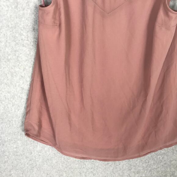 Monteau Blouse Womens Large Pink Top Ruffle Dusty Cottage Career Church Flowy - Picture 3 of 10